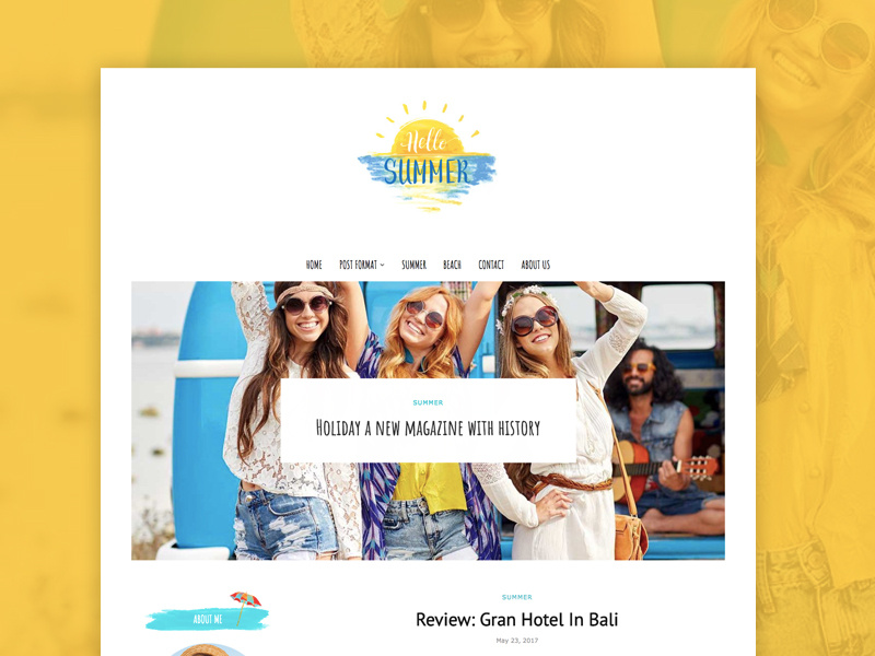 Summer Holiday - Creative Travel WordPress Blog Theme travel blog travel summer creative wordpress themes blog