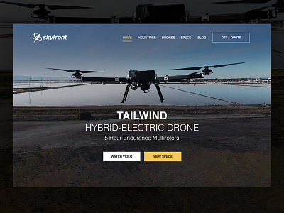 Drone Company Website ReDesign drone web design