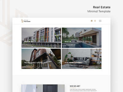 FREE Minimal Real Estate XD Template adobe xd real estate ux ux design uxui web web design