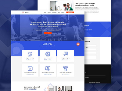 Multipurpose Digital Marketing Adobe XD Template adobe xd adobe xd design adobe xd templates adobexd design digital marketing landing page ux ux design uxui web design