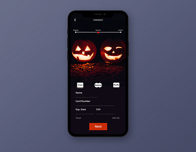 pumpkin cc checkout cc checkout checkout credit card checkout gooeytober inktober pumpkin ui