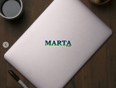 MARTA, MY NAME IS MARTA/SAMER BRASIL @samerbrasil design marta my name is samer brasil samerbrasil sticker