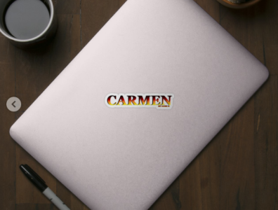 CARMEN, MY NAME IS CARMEN/SAMER BRASIL, Sticker @samerbrasil carmen design illustration my name is samer brasil samerbrasil sticker