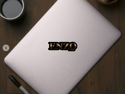 ENZO, MY NAME IS ENZO/SAMER BRASIL, Sticker @samerbrasil design enzo illustration my name is samer brasil samerbrasil sticker