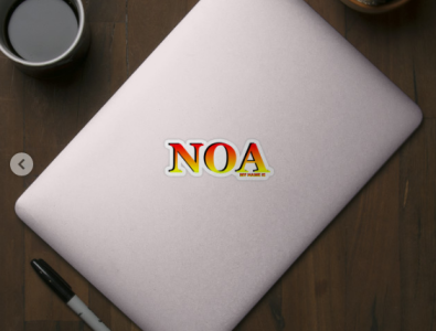 NOA, MY NAME IS NOA/SAMER BRASIL, Sticker @samerbrasil design illustration my name is noa samer brasil samerbrasil sticker