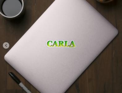 CARLA. MY NAME IS CARLA/SAMER BRASIL, Sticker @samerbrasil carla design illustration my name is samer brasil samerbrasil sticker