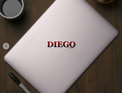 DIEGO. MY NAME IS DIEGO/SAMER BRASIL, Sticker