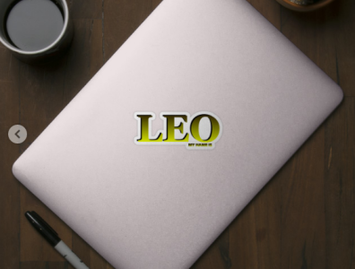 LEO. MY NAME IS LEO/SAMER BRASIL, Sticker @samerbrasil design illustration leo my name is samer brasil samerbrasil sticker