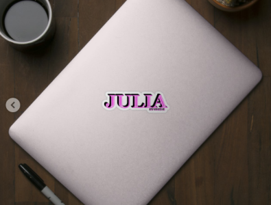 JULIA. MY NAME IS JULIA/SAMER BRASIL Sticker @samerbrasil animation design illustration julia my name is samer brasil samerbrasil sticker