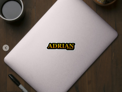 ADRIAN. MY NAME IS ADRIAN/SAMER BRASIL Sticker @samerbrasil adrian design illustration my name is samer brasil samerbrasil sticker