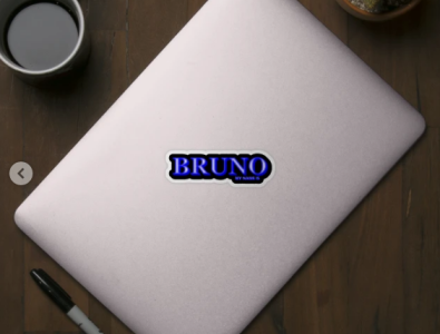 BRUNO. MY NAME IS BRUNO. SAMER BRASIL Sticker