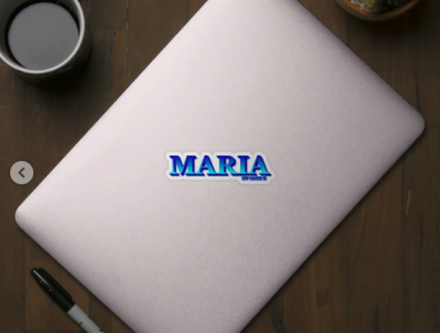 MARIA. MY NAME IS MARIA. SAMER BRASIL Sticker @samerbrasil design illustration maria my name is samer brasil samerbrasil sticker