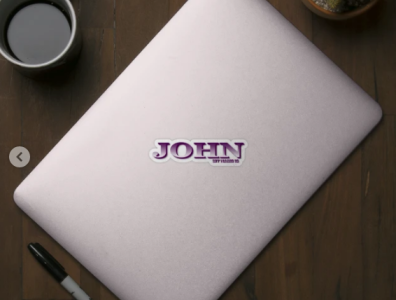 JOHN. MY NAME IS JOHN. SAMER BRASIL. Sticker