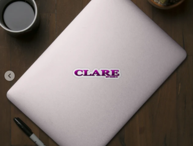 CLARE . MY NAME IS CLARE. SAMER BRASIL. Sticker @samerbrasil animation clare design illustration magnet my name is samer brasil samerbrasil sticker