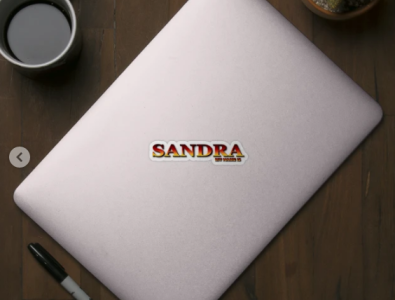 SANDRA. MY NAME IS SANDRA. SAMER BRASIL, Sticker @samerbrasil animation design illustration magnet my name is samer brasil samerbrasil sandra sticker