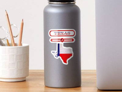 TEXAS Sticker, UNITED STATES. SAMER BRASIL