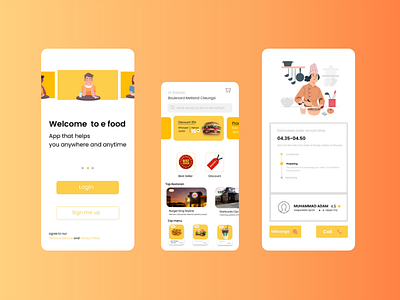 Ui E food APP by Danish Olvan on Dribbble