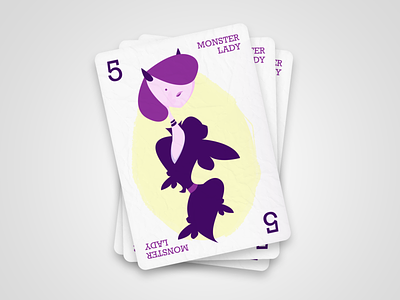 Monster Lady card character design funny game girl graphic design illustration lady sexy vector