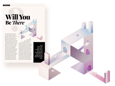 Will You? architecture door editorial illustration isometric magazine pdf window