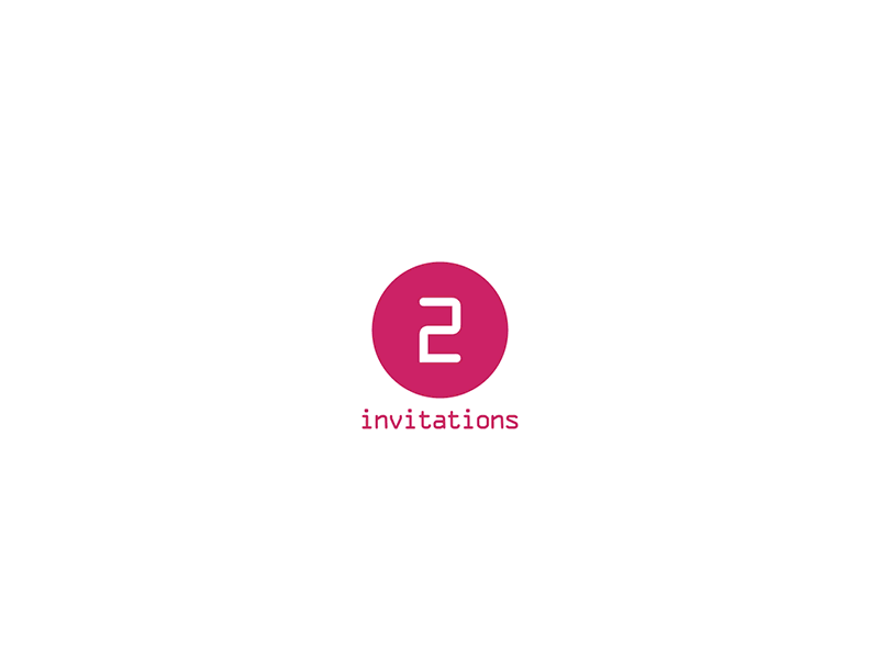 2 Invitations art draft dribbble gif invitation motion graphic pop retro