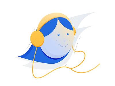 Live The Moment audio editorial girl headphone illustration music smile woman