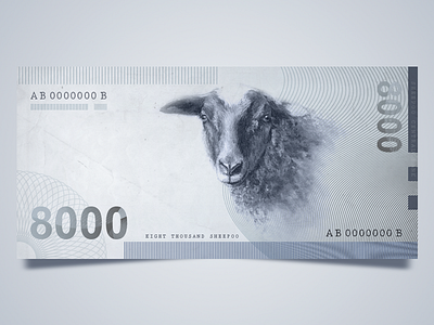 8000 Sheepoo animal bank ecommerce funny money paper payment sheep