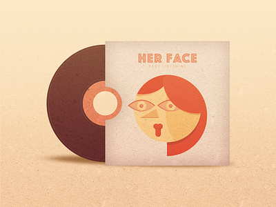 Her Face album cover face girl graphic design illustration music vector woman