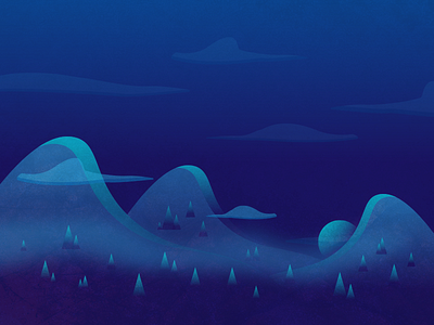 Quiet Night! design illustration landscape vector