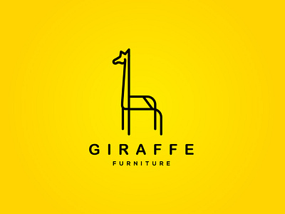 modern minimalist Giraffe furniture logo design