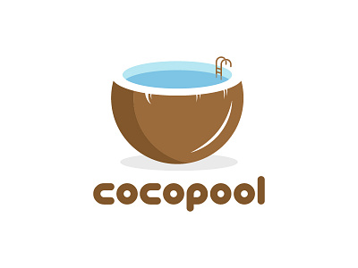 modern minimalist cocopool logo design branding coconut cocopool creative logo eyecatchy lineart logo minimalist modern pool