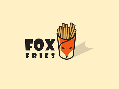 FOX Fries logo design attractive creative creative logo design eyecatchy fiverr food fox freinchfries fries high resolution illustration logo logo design minimalist morden restaurants snacks trendy worthart