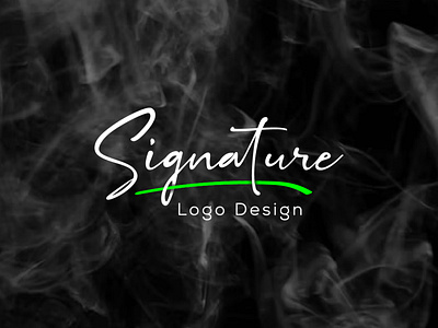 Luxury handwritten signature logo design