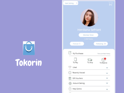 Tokorin interface profile user shop ui design ux design