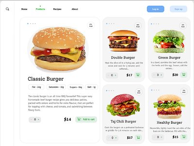 Foodies concept food app foodies ui design webdesign