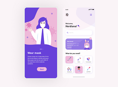 Medical app - Mobile App adobexd clean ui covid covid19 design figma interface medical medical app mobile app ui ui design userinterface ux design