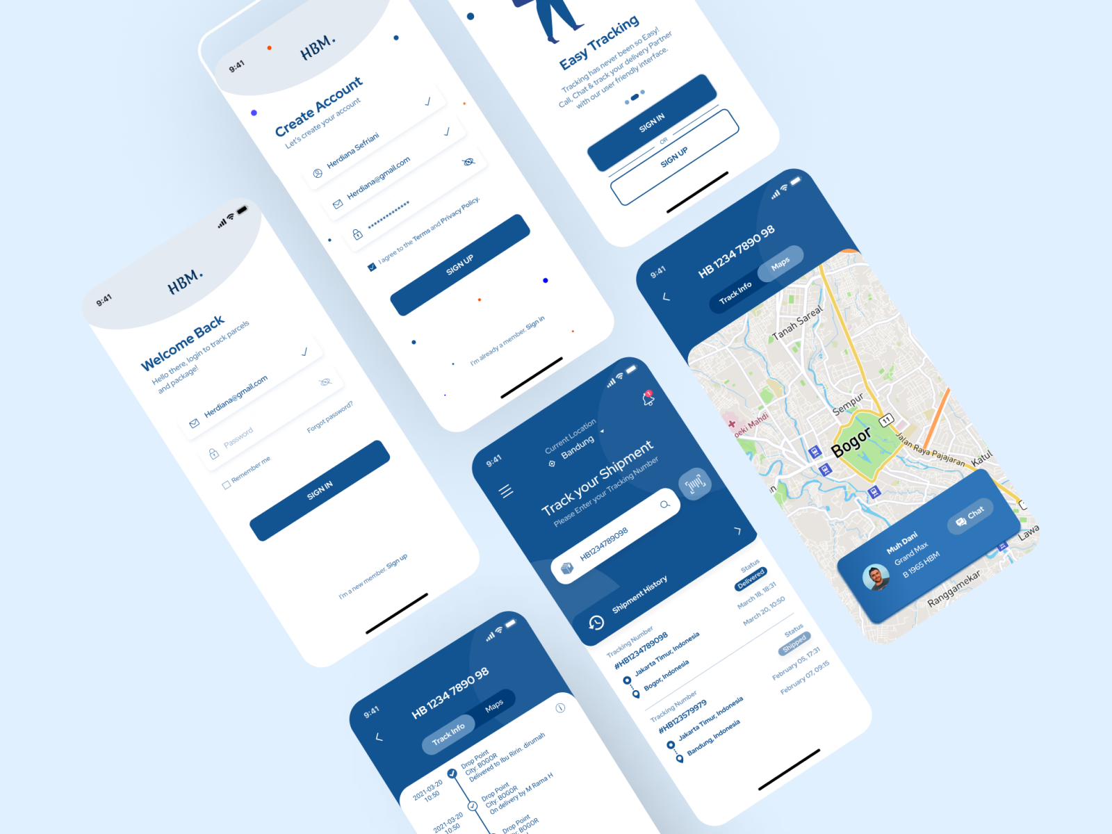 TRACKING APP by Herdiana Sefriani on Dribbble