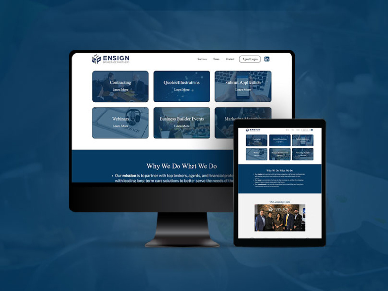 Ensign Brokerage Partners WORDPRESS DEVELOPMENT by aretesoftware on