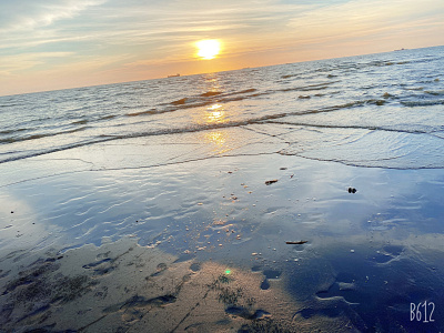 台西夢幻沙灘 夕陽 海邊 風景