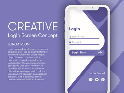 Mobile Application Login Screen