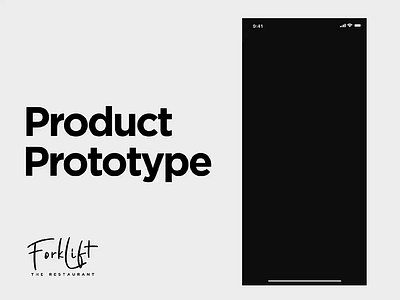 Fork-Lift Brief Prototype design designs food app logo product design product designer ui uidesign