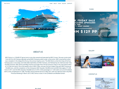 Cruise website branding design gallery ui web design