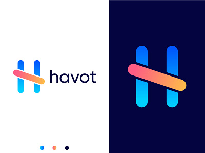 Modern H Letter Logo | Havot | Branding Design | App Logo