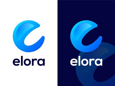 Modern E Letter Logo|Elora Branding Design|Modern App Logo