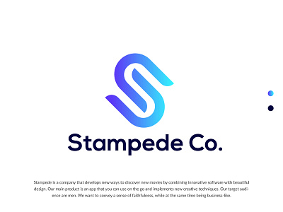 Stampede Branding Design|Modern S Letter Logo|Modern App Logo