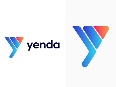 Y Letter Logo|Yenda Branding Design|Modern App Logo abstract logo agency agency branding app icon app logo brand brand identity branding gradient logo graphic design letter logo logo logo design logo ideas logo inspiration modern design modern logo modern y logo y letter logo y logo