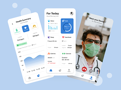 Medical App - MedSci app doctor health medical track ui