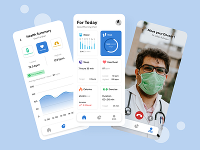 Medical App - MedSci app doctor health medical track ui