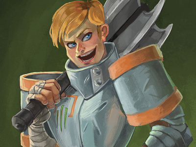 The Mercenary armor fantasy game illustration knight rpg