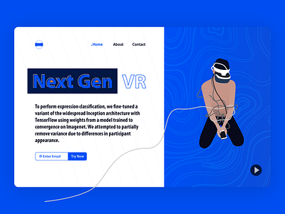 VR Design - Landing Page art design illustration landing page design ux vector vr design webdesign