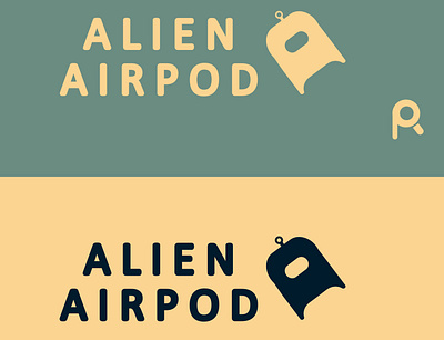 ALIEN AIRPOD LOGO WITH COLORS brand identity branding design identity logo logotype mark minimal symbol typography